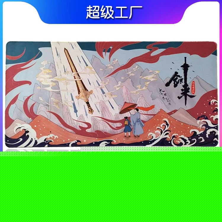通亞工藝品國潮風(fēng)仙鶴橡膠鼠標(biāo)墊 采用精密紡織、防滑底部設(shè)計(jì)