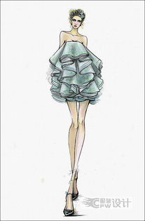 米蘭國際時尚設計學院學員服裝設計手繪作品