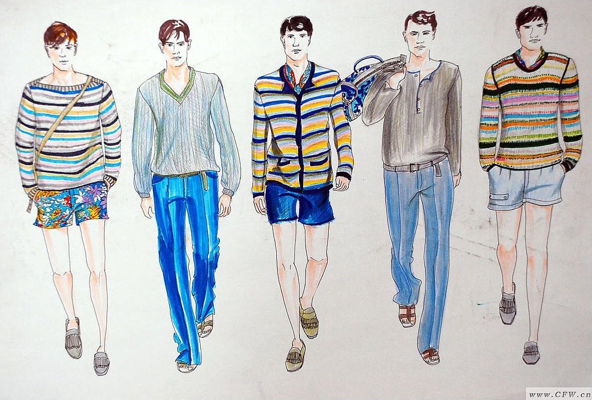 男式針織設計-毛衫針織設計-服裝設計