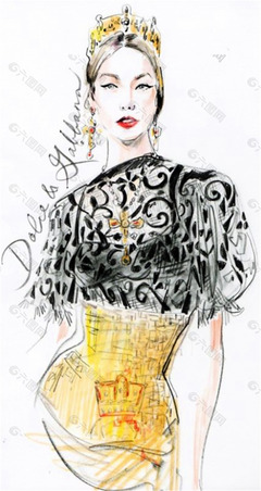 服裝設(shè)計手繪效果圖